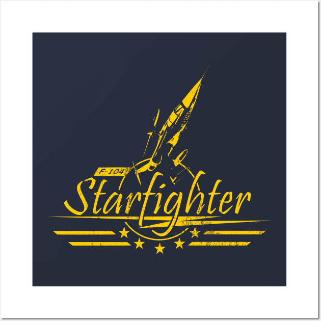 F-104 Starfighter (distressed) Wall Art by TCP